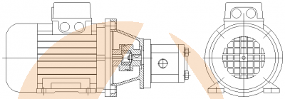 Motor-pump combination 1,0ccm/U/400V size 1